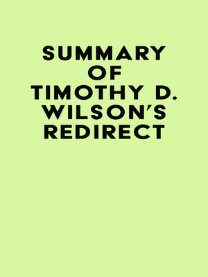 cover image of Summary of Timothy D. Wilson's Redirect